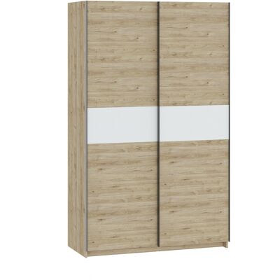 VENETI Šatníková skriňa do predsiene 122 cm RANDLER - orech hickory / biela VENETI Šatníková skriňa do predsiene 122 cm RANDLER - orech hickory / biela
