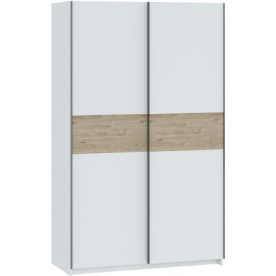 VENETI Šatníková skriňa do predsiene 122 cm RANDLER - biela / orech hickory VENETI Šatníková skriňa do predsiene 122 cm RANDLER - biela / orech hickory