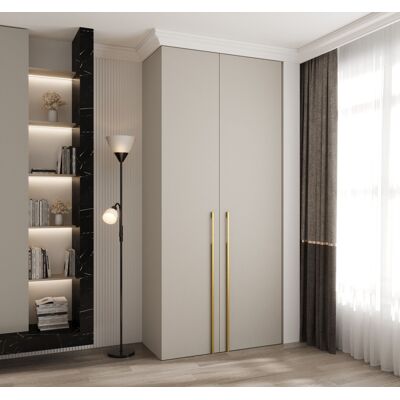 VENETI Šatníková skriňa s policami 110/40 LORENA 3 - kašmír / zlatá VENETI Šatníková skriňa s policami 110/40 LORENA 3 - kašmír / zlatá