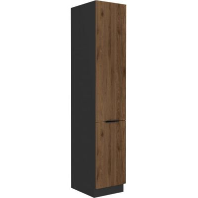 VENETI Potravinová skriňa TOVA - šírka 40 cm, orech okapi / čierna VENETI Potravinová skriňa TOVA - šírka 40 cm, orech okapi / čierna