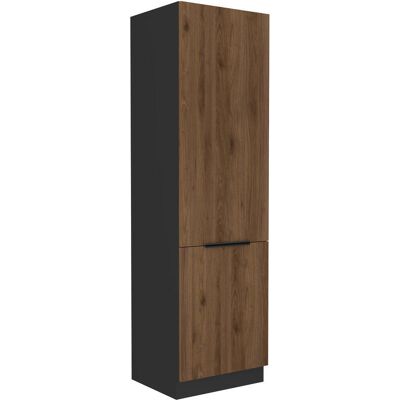 VENETI Potravinová skriňa TOVA - šírka 60 cm, orech okapi / čierna VENETI Potravinová skriňa TOVA - šírka 60 cm, orech okapi / čierna
