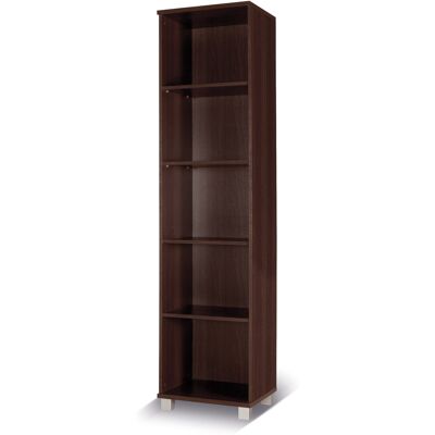 VENETI Úzky regál do obývačky ANDOVER - gaštan wenge VENETI Úzky regál do obývačky ANDOVER - gaštan wenge