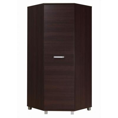 VENETI Rohová šatníková skriňa 90 cm ANDOVER - gaštan wenge VENETI Rohová šatníková skriňa 90 cm ANDOVER - gaštan wenge