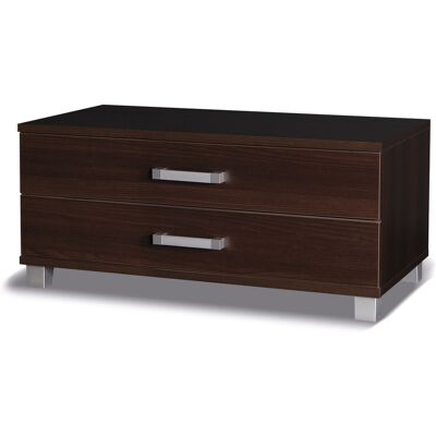VENETI Nízka šuplíková komoda ANDOVER - gaštan wenge VENETI Nízka šuplíková komoda ANDOVER - gaštan wenge