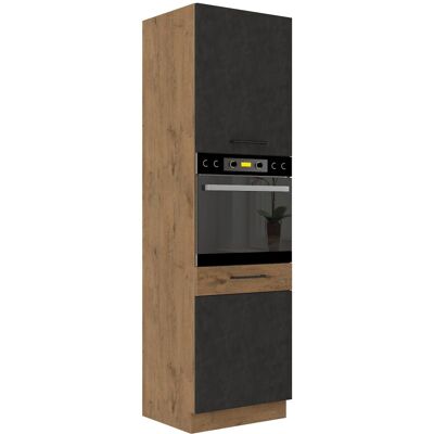 VENETI Vysoká skriňa na vstavanú rúru VANYA - šírka 60 cm, matera / dub lancelot VENETI Vysoká skriňa na vstavanú rúru VANYA - šírka 60 cm, matera / dub lancelot