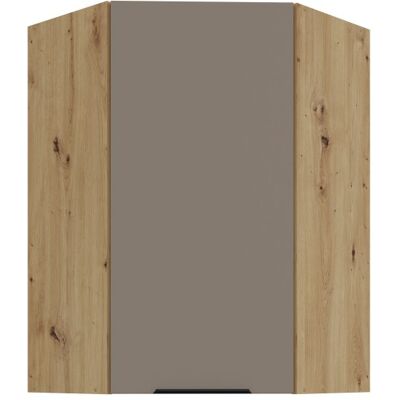 VENETI Vysoká rohová skrinka LUNARA 1 - 60x60 cm, tmavo béžová / dub artisan VENETI Vysoká rohová skrinka LUNARA 1 - 60x60 cm, tmavo béžová / dub artisan