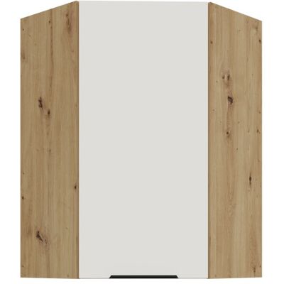 VENETI Vysoká rohová skrinka LUNARA 1 - 60x60 cm, biela / dub artisan VENETI Vysoká rohová skrinka LUNARA 1 - 60x60 cm, biela / dub artisan