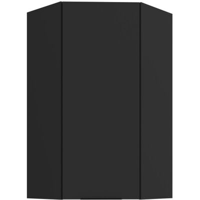 VENETI Vysoká horná rohová skrinka LUNARA 1 - 60x60 cm, čierna VENETI Vysoká horná rohová skrinka LUNARA 1 - 60x60 cm, čierna