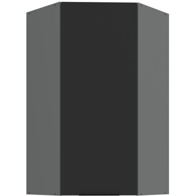 VENETI Vysoká horná rohová skrinka LUNARA 1 - 60x60 cm, čierna / antracit VENETI Vysoká horná rohová skrinka LUNARA 1 - 60x60 cm, čierna / antracit