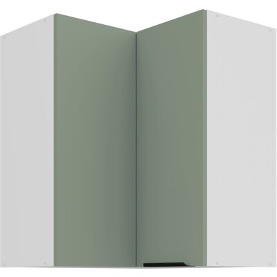 VENETI Horná rohová skrinka LUNARA 2 - 60x60 cm, zelená/biela VENETI Horná rohová skrinka LUNARA 2 - 60x60 cm, zelená/biela