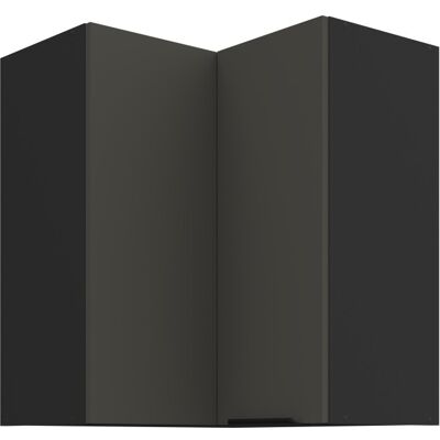 VENETI Horná rohová skrinka LUNARA 2 - 60x60 cm, grafit/čierna VENETI Horná rohová skrinka LUNARA 2 - 60x60 cm, grafit/čierna
