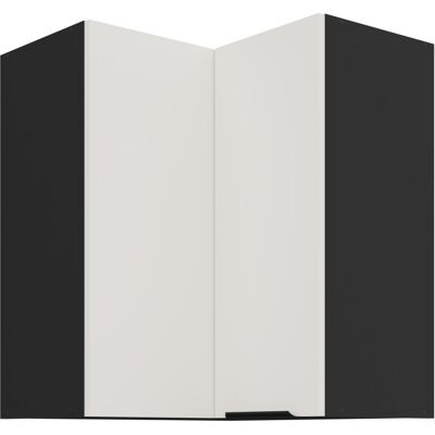 VENETI Horná rohová skrinka LUNARA 2 - 60x60 cm, biela / čierna VENETI Horná rohová skrinka LUNARA 2 - 60x60 cm, biela / čierna