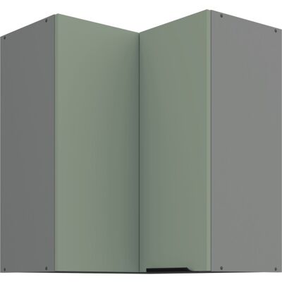 VENETI Horná rohová skrinka LUNARA 2 - 60x60 cm, zelená / antracit VENETI Horná rohová skrinka LUNARA 2 - 60x60 cm, zelená / antracit