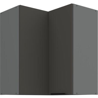 VENETI Horná rohová skrinka LUNARA 2 - 60x60 cm, grafit/antracit VENETI Horná rohová skrinka LUNARA 2 - 60x60 cm, grafit/antracit