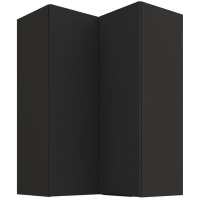 VENETI Vysoká rohová skrinka LUNARA 2 - 60x60 cm, čierna VENETI Vysoká rohová skrinka LUNARA 2 - 60x60 cm, čierna