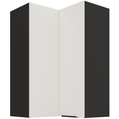 VENETI Vysoká rohová skrinka LUNARA 2 - 60x60 cm, biela / čierna VENETI Vysoká rohová skrinka LUNARA 2 - 60x60 cm, biela / čierna