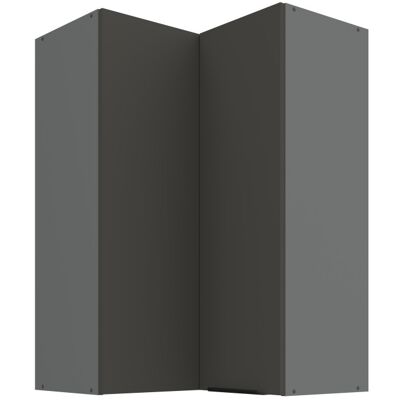 VENETI Vysoká rohová skrinka LUNARA 2 - 60x60 cm, grafit/antracit VENETI Vysoká rohová skrinka LUNARA 2 - 60x60 cm, grafit/antracit