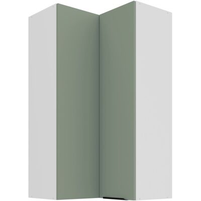 VENETI Vysoká horná rohová skrinka LUNARA 2 - 60x60 cm, zelená/biela VENETI Vysoká horná rohová skrinka LUNARA 2 - 60x60 cm, zelená/biela