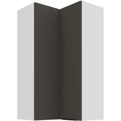VENETI Vysoká horná rohová skrinka LUNARA 2 - 60x60 cm, grafit/biela VENETI Vysoká horná rohová skrinka LUNARA 2 - 60x60 cm, grafit/biela