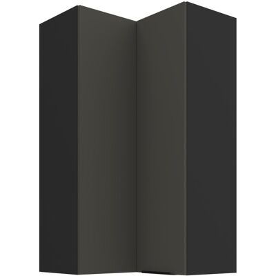 VENETI Vysoká horná rohová skrinka LUNARA 2 - 60x60 cm, grafit/čierna VENETI Vysoká horná rohová skrinka LUNARA 2 - 60x60 cm, grafit/čierna