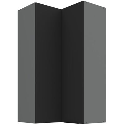 VENETI Vysoká horná rohová skrinka LUNARA 2 - 60x60 cm, čierna / antracit VENETI Vysoká horná rohová skrinka LUNARA 2 - 60x60 cm, čierna / antracit