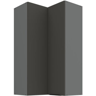 VENETI Vysoká horná rohová skrinka LUNARA 2 - 60x60 cm, grafit/antracit VENETI Vysoká horná rohová skrinka LUNARA 2 - 60x60 cm, grafit/antracit