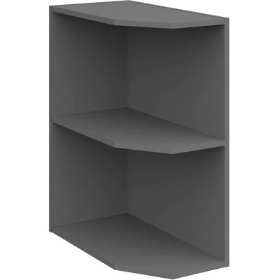 VENETI Dolná rohová skrinka LUNARA - šírka 30 cm, antracit VENETI Dolná rohová skrinka LUNARA - šírka 30 cm, antracit