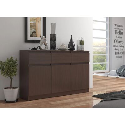 VENETI Komoda so šuplíkmi a dvierkami SAVRILA - wenge VENETI Komoda so šuplíkmi a dvierkami SAVRILA - wenge
