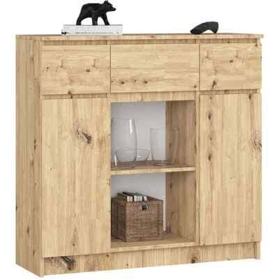 VENETI Komoda so šuplíkmi a dvierkami JUNIPER - dub artisan VENETI Komoda so šuplíkmi a dvierkami JUNIPER - dub artisan