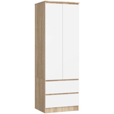 VENETI Šatníková skriňa so šuplíkmi 60 cm WREN - dub sonoma / biela VENETI Šatníková skriňa so šuplíkmi 60 cm WREN - dub sonoma / biela