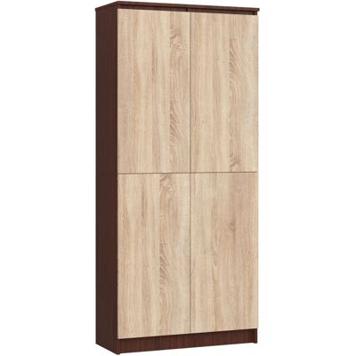 VENETI Policová skriňa 80 cm VALESTRA - wenge / dub sonoma VENETI Policová skriňa 80 cm VALESTRA - wenge / dub sonoma