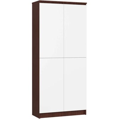 VENETI Policová skriňa 80 cm VALESTRA - wenge / biela VENETI Policová skriňa 80 cm VALESTRA - wenge / biela
