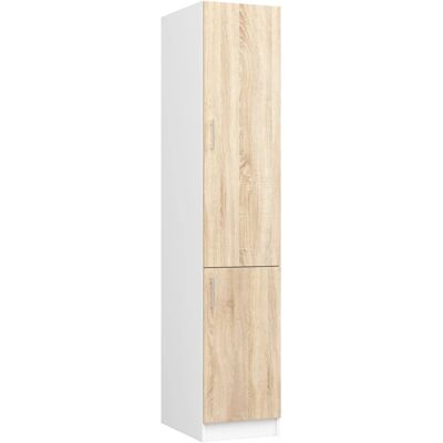 VENETI Potravinová skriňa TRIVORA - šírka 40 cm, biela / dub sonoma VENETI Potravinová skriňa TRIVORA - šírka 40 cm, biela / dub sonoma