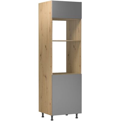 VENETI Skriňa na vstavané spotrebiče VALEN - šírka 60 cm, dub artisan / šedobéžová VENETI Skriňa na vstavané spotrebiče VALEN - šírka 60 cm, dub artisan / šedobéžová