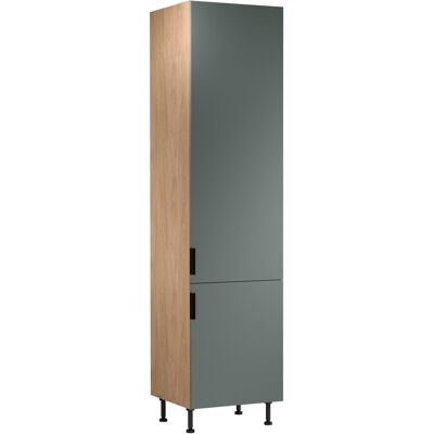 VENETI Potravinová skriňa SALERNO - šírka 60 cm, dub / zelená VENETI Potravinová skriňa SALERNO - šírka 60 cm, dub / zelená