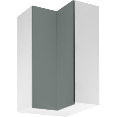VENETI Vysoká horná rohová skrinka SALERNO - 60x60 cm, biela / zelená VENETI Vysoká horná rohová skrinka SALERNO - 60x60 cm, biela / zelená