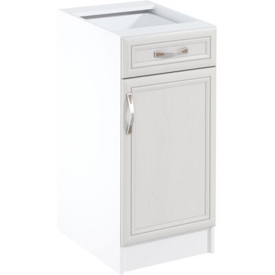 VENETI Dolná skrinka so šuplíkom SILVARA - šírka 40 cm, borovica andersen / biela, pravé prevedenie VENETI Dolná skrinka so šuplíkom SILVARA - šírka 40 cm, borovica andersen / biela, pravé prevedenie