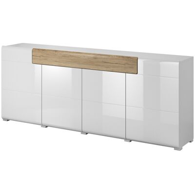 VENETI Komoda do minimalistického interiéru COLORADO so zásuvkou, biela VENETI Komoda do minimalistického interiéru COLORADO so zásuvkou, biela