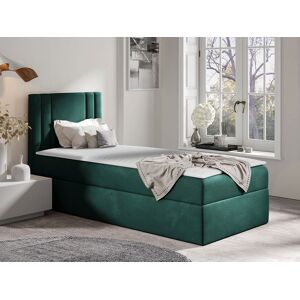 VENETI Americká jednolôžková posteľ 100x200 VITORIA MINI - tmavá tyrkysová, ľavé prevedenie + topper ZDARMA VENETI Americká jednolôžková posteľ 100x200 VITORIA MINI - tmavá tyrkysová, ľavé prevedenie + topper ZDARMA