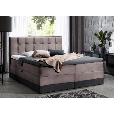 VENETI Čalúnená posteľ boxspring 140x200 MARYLIN - ružová + topper ZDARMA VENETI Čalúnená posteľ boxspring 140x200 MARYLIN - ružová + topper ZDARMA