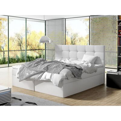 VENETI Boxspringová posteľ 140x200 CAROLA - biela + topper ZDARMA VENETI Boxspringová posteľ 140x200 CAROLA - biela + topper ZDARMA