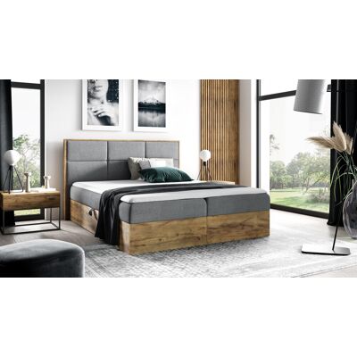VENETI Boxspringová posteľ CHANTELLE 2 - 140x200, šedá + topper ZDARMA VENETI Boxspringová posteľ CHANTELLE 2 - 140x200, šedá + topper ZDARMA