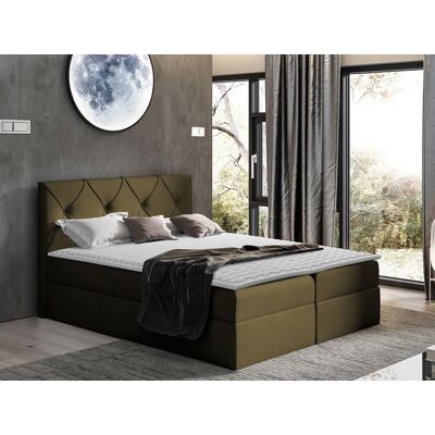 VENETI Americká jednolôžková posteľ 120x200 LITZY 1 - khaki + topper ZDARMA VENETI Americká jednolôžková posteľ 120x200 LITZY 1 - khaki + topper ZDARMA