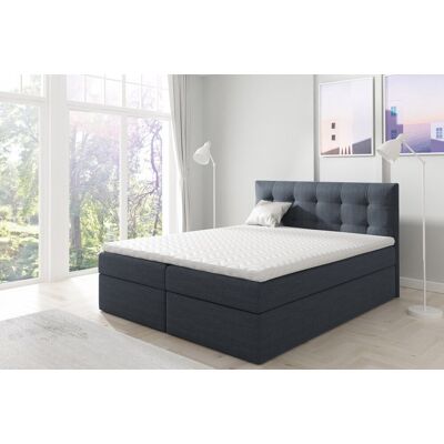 VENETI Boxspringová manželská posteľ 140x200 TOMASA 1 - modrá 2 + topper ZDARMA VENETI Boxspringová manželská posteľ 140x200 TOMASA 1 - modrá 2 + topper ZDARMA