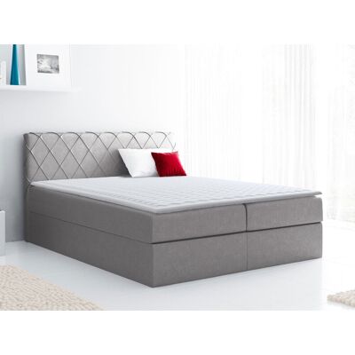 VENETI Boxspringová jednolôžková posteľ 120x200 PABLA - šedá + topper ZDARMA VENETI Boxspringová jednolôžková posteľ 120x200 PABLA - šedá + topper ZDARMA