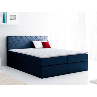 VENETI Boxspringová jednolôžková posteľ 120x200 PABLA - modrá + topper ZDARMA VENETI Boxspringová jednolôžková posteľ 120x200 PABLA - modrá + topper ZDARMA