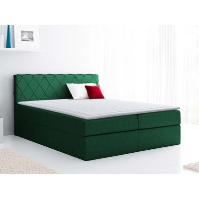 VENETI Boxspringová jednolôžková posteľ 120x200 PABLA - zelená + topper ZDARMA VENETI Boxspringová jednolôžková posteľ 120x200 PABLA - zelená + topper ZDARMA