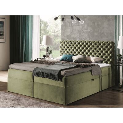VENETI Kontinentálna manželská posteľ 200x200 VALANCIA - khaki + topper ZDARMA VENETI Kontinentálna manželská posteľ 200x200 VALANCIA - khaki + topper ZDARMA