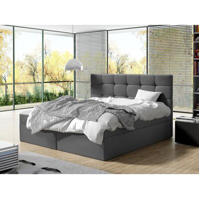 VENETI Boxpringová posteľ 140x200 CAROLA - tmavá šedá + topper ZDARMA VENETI Boxpringová posteľ 140x200 CAROLA - tmavá šedá + topper ZDARMA