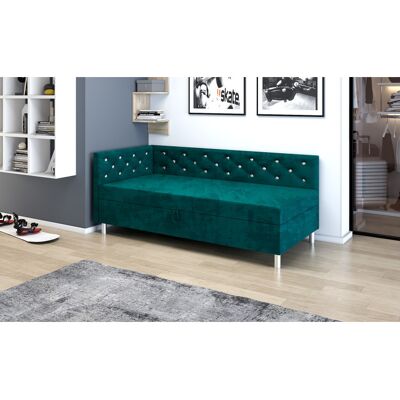 VENETI Jednolôžková posteľ 100x195 PIXI PLUS 1 - modro zelená VENETI Jednolôžková posteľ 100x195 PIXI PLUS 1 - modro zelená